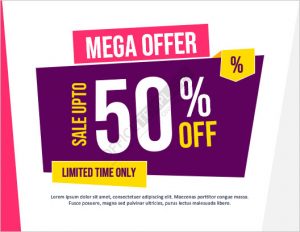 Download New Offers & 50% Sale Business Outdoor Sign format for MS Word
