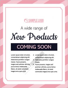 Download Wide Range of Products Coming Soong – Outdoor Business Sign Template for MS Word