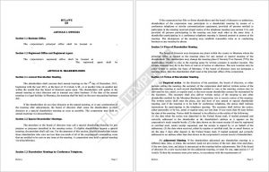 Corporate Bylaws Format 04