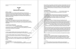 Sample Corporate Bylaws Format 14