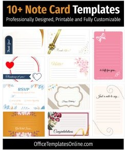 10+ Free Note Card Templates for MS Word [Editable & Printable]