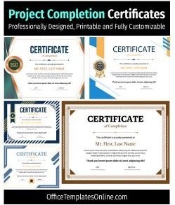 11+ Customizable Certificate for Project Templates Free for Any Need