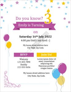 11+ Free Baby Birthday Invitation Card Templates for MS Word