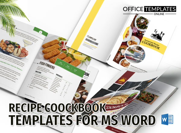 Recipe Book Template Cookbook, Minimal Clean White, Editable