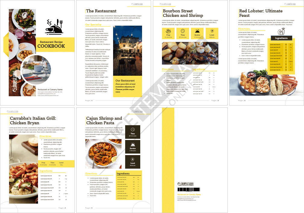 Photo Book Template: Modern Recipes - FREE Cookbook Template