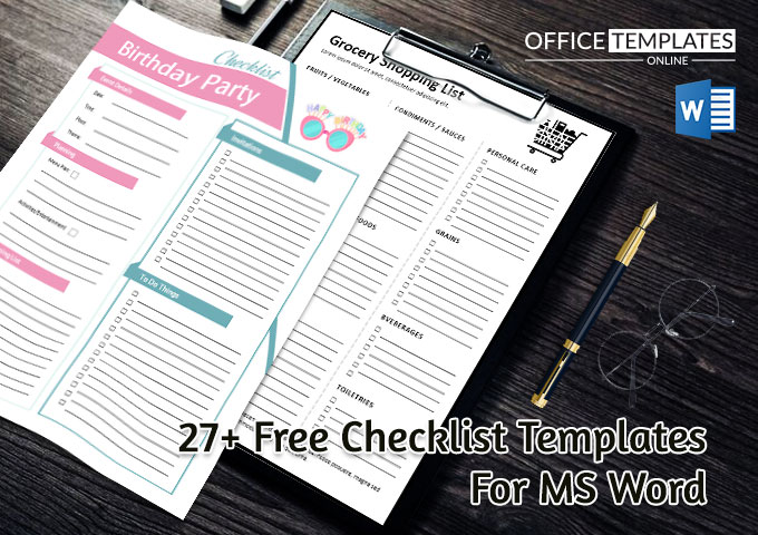 55 Free Checklist Templates For Excel, Word, PDF, Google Docs, and