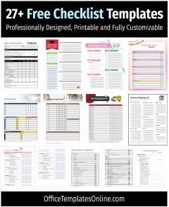 Simplify Your Tasks with 27+ Free MS Word Checklist Templates