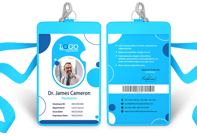 6+ ID Card/Badge Templates for Doctors in MS Word