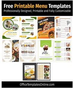 19+ Easily Editable Free Printable Menu Templates for MS Word