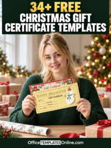 34+ Free Christmas Gift Certificate Templates