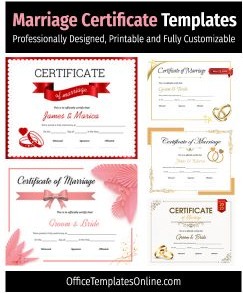 5+ Free Editable Marriage Certificate Templates