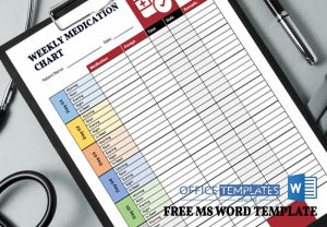 5+ Free Medication Log & Chart Templates for MS Word