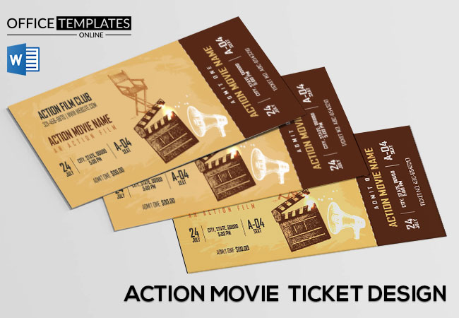 editable movie ticket template