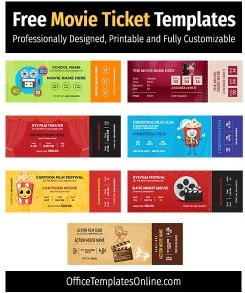 7+ Free Printable Movie Ticket Templates for Cinema and Theater Events
