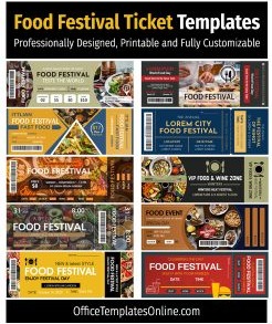 10+ Free Food Festival Ticket Templates – Fully Customizable