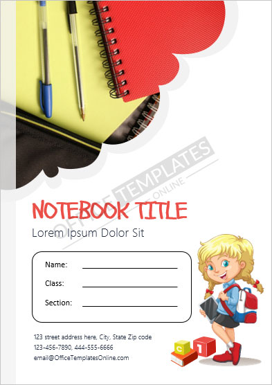 8+ FREE Notebook Cover Page Templates in MS Word Format