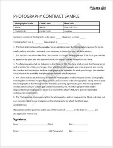 15+ Free Photography Contract Templates in MS Word Format