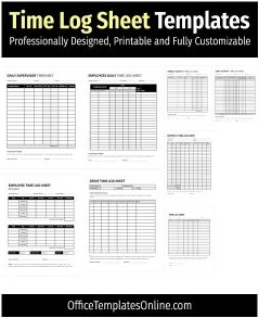8+ Best Free Time Log Sheet Templates – Editable and Printable