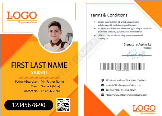 12 FREE Student ID Card Templates In MS Word Format 12 FREE Student ID Card Templates In MS Word Format
