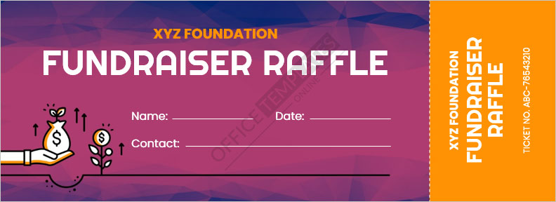 Prntable Raffle Tckets PDF | 12 Per Page Template For Fundrasers