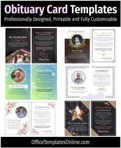 Free Obituary Card Templates – Edit Online & Download Instantly (Word, PDF, JPG, PNG)