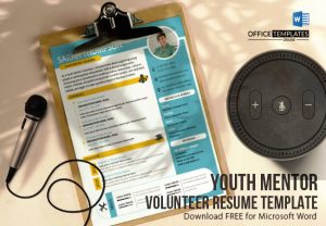 Stand Out as a Youth Mentor Volunteer with Our Eye-catching MS Word Resume Template