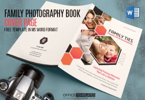 Family Photography Book Cover Page Template for MS Word