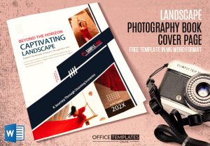Landscape Photography Book Cover Page Template in MS Word Format