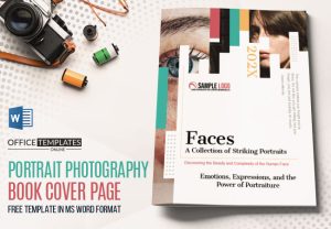 Portrait Photography Book Cover Page Template in MS Word Format
