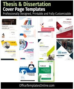 10+ Free Cover Page Templates for Thesis and Dissertation Projects