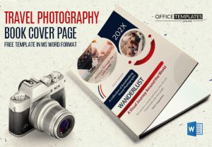 Travel Photography Book Cover Page Template in MS Word Format