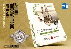 Wedding Photography Booklet Cover Page Template in MS Word Format