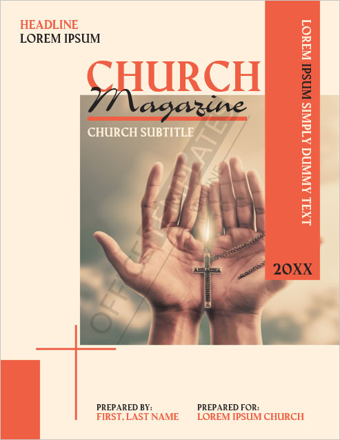 Church Magazine Book Cover Page Template