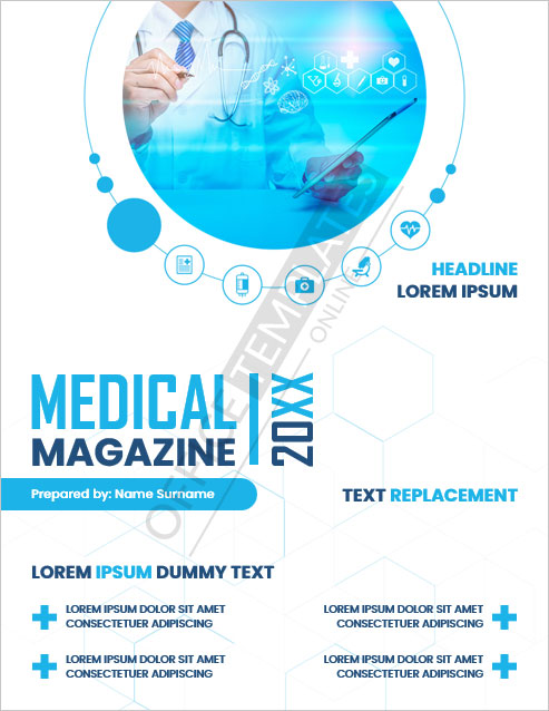 Medical Magazine Book Cover Page Template