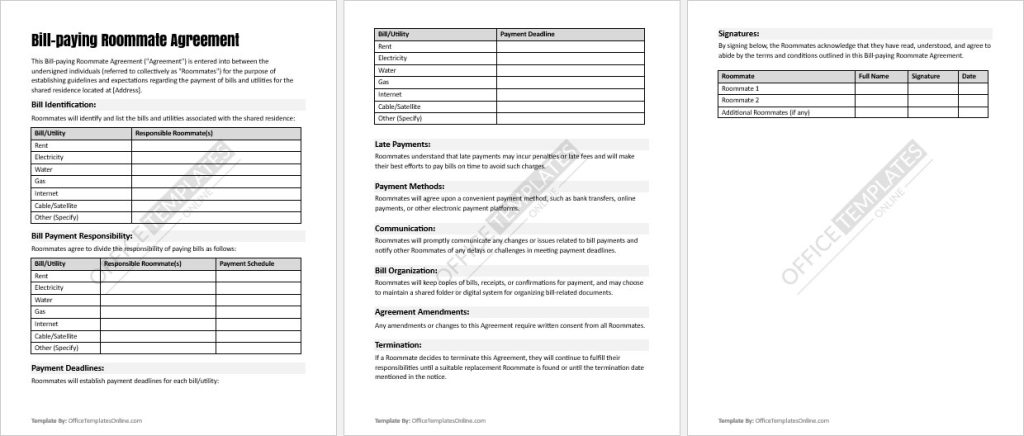 bill-paying-roommate-agreement-template