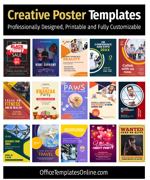 free word poster templates