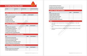 Fire Safety Inspection Checklist Template