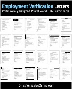 24+ Free Employment Verification Letter Templates for MS Word
