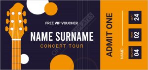 Concert Ticket Voucher Template in MS Word