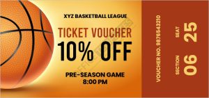 Basketball Ticket Voucher Template in MS Word Format