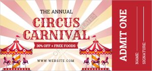 Carnival Ticket Voucher Template in MS Word Format