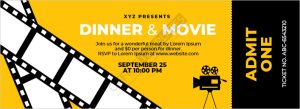 Movie Fundraiser Admit-One Ticket Template