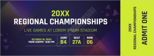 Sports Admit-One Ticket Template