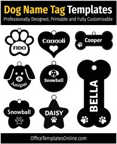 Make Your Mark: Free Printable Dog Name Tags for Every Tail-Wagger!