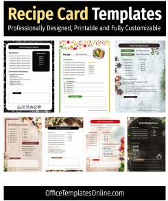 Get Cooking with Style: 14+ Free Customizable Recipe Card Templates