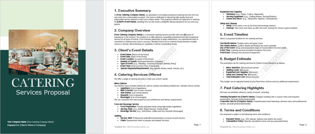 Catering Services Proposal Template