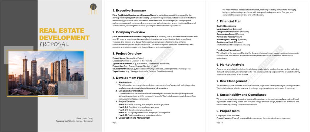 Real Estate Development Proposal Template
