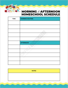 26  Free Homeschool Schedule Templates in MS Word Format