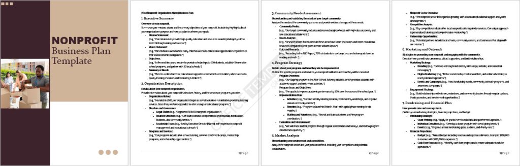 Nonprofit Business Plan Template