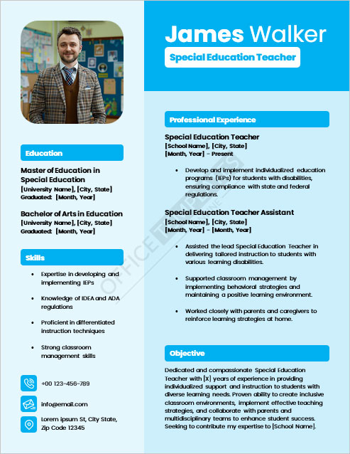 Special Education Teacher Resume Template